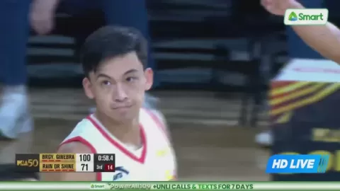 Poster siaran Barangay Ginebra San Miguel VS Rain or Shine Elastopainters