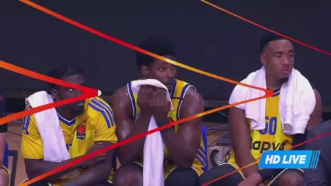 Poster siaran Maccabi Tel Aviv VS Olimpia Milano