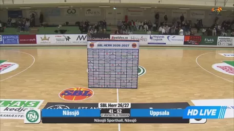 Poster siaran KFUM Nassjo VS Uppsala Basket