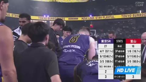 Poster siaran Tokyo Sunrockers VS Toyama Grouses