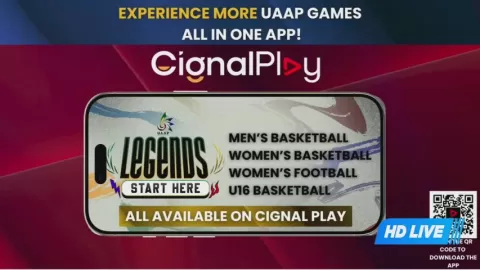 Poster siaran UST Growling Tigers VS FEU Tamaraws