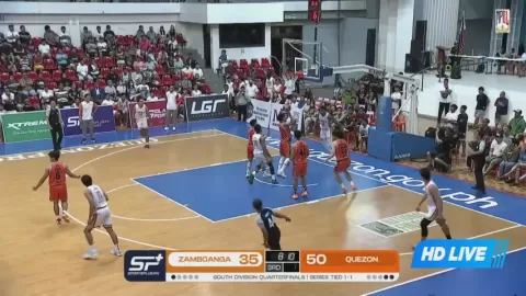 Poster siaran Quezon Huskers VS Zamboanga Familys Brand Sardines