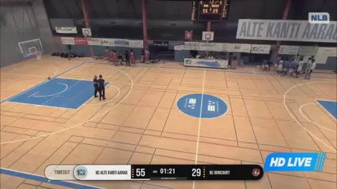 Poster siaran BC Alte Kanti Aarau VS BC Boncourt Red Team