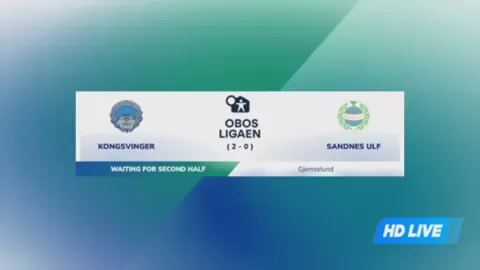 Poster siaran Kongsvinger VS Sandnes Ulf