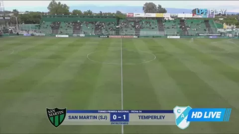 Poster siaran San Martin San Juan VS Temperley