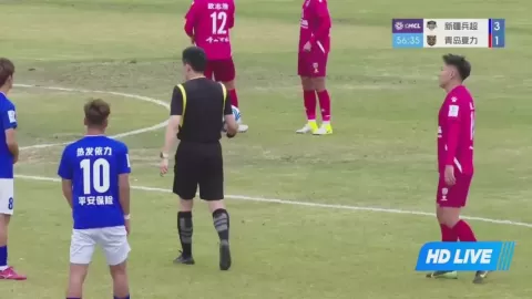 Poster siaran Xinjiang Bingchao VS Qingdao Fuli