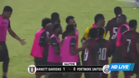 Poster siaran Arnett Gardens VS Portmore United