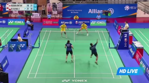 Poster siaran Shen X Y / Zhang J H VS Khoiriyansyah M N / Jamil I C S